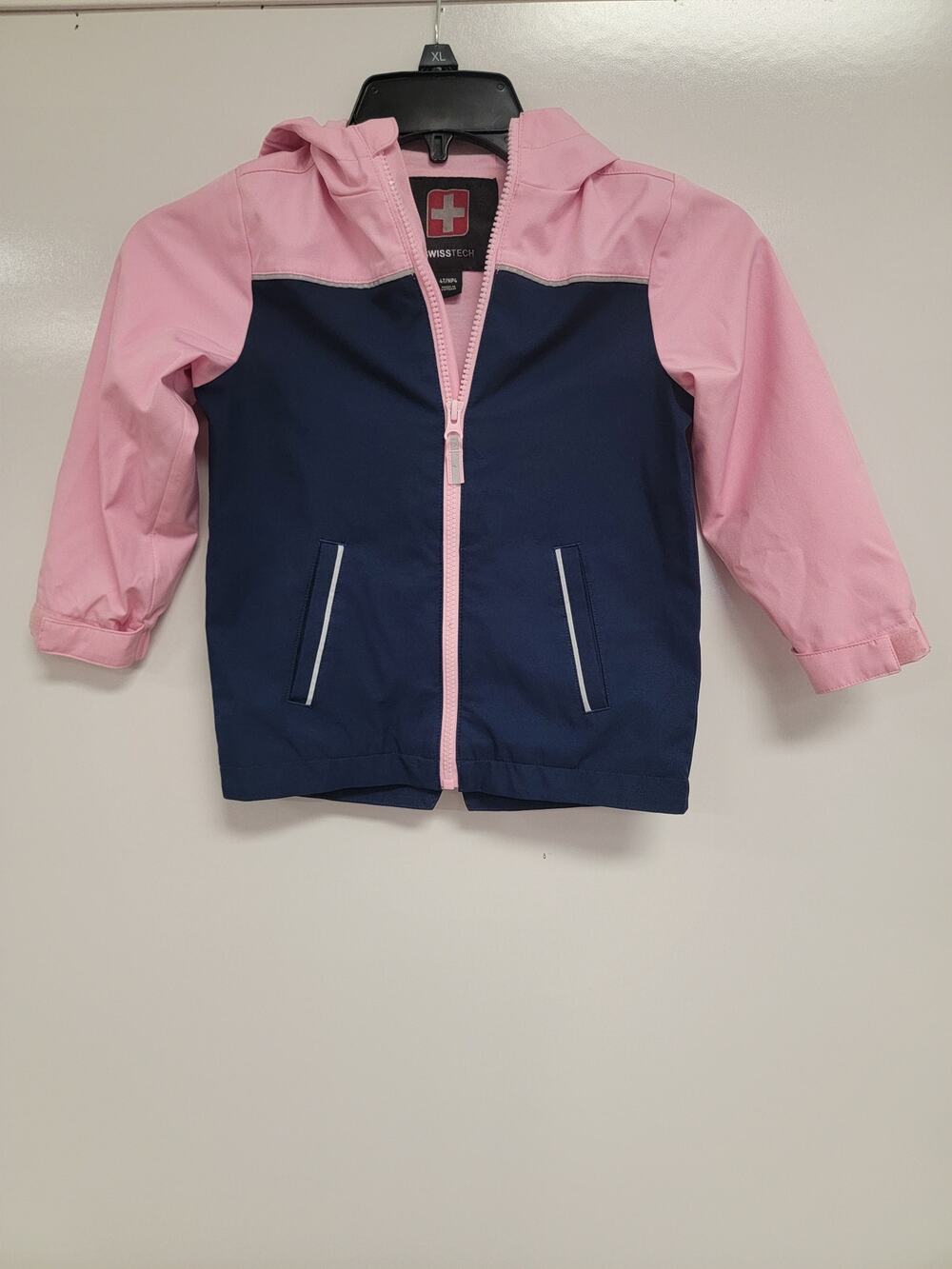 Girls Swiss Tech Hooded Lined Jacket Sz 4T Raincoat  0028